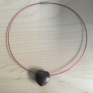 Goldstone and tiger's eye necklace